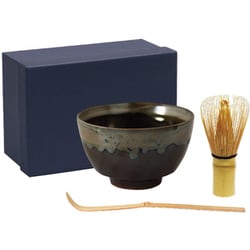 波佐見焼 お抹茶3点セット 黒彩釉 5WC15349