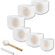 Solfeggio Crystal Singing Bowl Set クリスタルボウル6点セット ソルフェジオ周波数 (瞑想、サウンドセラピー、ヨガ) SOLCSBSET