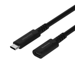 USB Type-C to Type-C 延長ケーブル USB4対応 最大20Gbps 最大240W（48V/5A） 1.0m OWL-CBCMCF10-BK