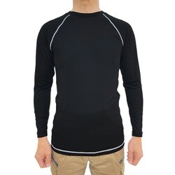 23605 [ストレッチ長袖Tシャツ ブラック 3L コンプレッション]