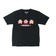 22863161 星のカービィ KIDS Tシャツ カービィ トリオ BLACK 130サイズ [キャラクターグッズ]