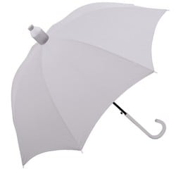 長傘 婦人用 スライドキャップアンブレラ_無地 60cm ジャンプ式 GY 114112