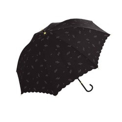 長傘 婦人用 晴雨兼用 リーフエンボス 50cm 手開き式 112643