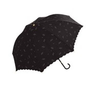 長傘 婦人用 晴雨兼用 リーフエンボス 50cm 手開き式 112643
