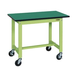 KS-127FEUR [軽量作業台 KSタイプ 移動式 直進安定金具無し 均等耐荷重200kg 改正RoHS10物質対応サカエリューム天板 組立式 W1200×D750×H740mm]