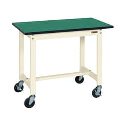KS-127FEURI [軽量作業台 KSタイプ 移動式 直進安定金具無し 均等耐荷重200kg 改正RoHS10物質対応サカエリューム天板 組立式 W1200×D750×H740mm]