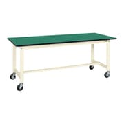 KS-187FEURI [軽量作業台 KSタイプ 移動式 直進安定金具無し 均等耐荷重200kg 改正RoHS10物質対応サカエリューム天板 組立式 W1800×D750×H740mm]