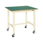 KK-38FUB1I [軽量作業台 KKタイプ 移動式 直進安定金具無し 均等耐荷重200kg サカエリューム天板 組立式 W900×D600×H810mm]