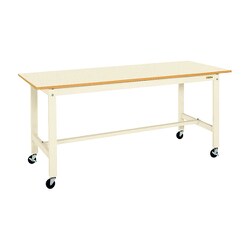 KK-58UB1I [軽量作業台 KKタイプ 移動式 直進安定金具無し 均等耐荷重200kg ポリエステル天板 組立式 W1500×D600×H810mm]