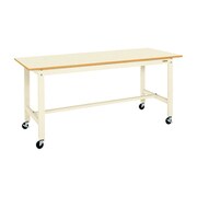 KK-59UB1I [軽量作業台 KKタイプ 移動式 直進安定金具無し 均等耐荷重200kg ポリエステル天板 組立式 W1500×D750×H810mm]