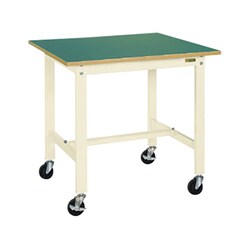 KK-69FUB2I [軽量作業台 KKタイプ 移動式 直進安定金具無し 均等耐荷重200kg サカエリューム天板 組立式 W1800×D750×H840mm]
