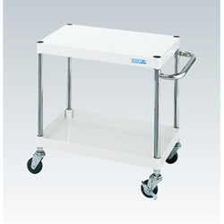 CSP-6062LNUW [CSパールワゴン 軽量タイプ/均等耐荷重100kg/ナイロンウレタン車/H600mm/2段/移動式 W600×D400×H600mm]