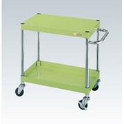 CSP-6062L [CSパールワゴン 軽量タイプ/均等耐荷重100kg/ゴム車/H600mm/2段/移動式 W600×D400×H600mm]