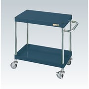 CSP-6062LD [CSパールワゴン 軽量タイプ/均等耐荷重100kg/ゴム車/H600mm/2段/移動式 W600×D400×H600mm]