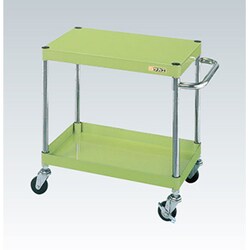 CSP-6062LNU [CSパールワゴン 軽量タイプ/均等耐荷重100kg/ナイロンウレタン車/H600mm/2段/移動式 W600×D400×H600mm]