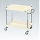 CSP-6062LNUI [CSパールワゴン 軽量タイプ/均等耐荷重100kg/ナイロンウレタン車/H600mm/2段/移動式 W600×D400×H600mm]