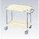 CSP-7562LNUI [CSパールワゴン 軽量タイプ/均等耐荷重100kg/ナイロンウレタン車/H600mm/2段/移動式 W750×D500×H600mm]