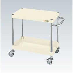 CSP-7562LNUI [CSパールワゴン 軽量タイプ/均等耐荷重100kg/ナイロンウレタン車/H600mm/2段/移動式 W750×D500×H600mm]