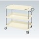 CSP-6073LNUI [CSパールワゴン 軽量タイプ/均等耐荷重150kg/ナイロンウレタン車/H740mm/3段/移動式 W600×D400×H740mm]