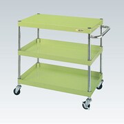 CSP-7573LNU [CSパールワゴン 軽量タイプ/均等耐荷重150kg/ナイロンウレタン車/H740mm/3段/移動式 W750×D500×H740mm]