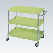 CSP-9073LNU [CSパールワゴン 軽量タイプ/均等耐荷重150kg/ナイロンウレタン車/H740mm/3段/移動式 W900×D600×H740mm]