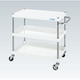 CSP-7583LNUW [CSパールワゴン 軽量タイプ/均等耐荷重150kg/ナイロンウレタン車/H880mm/3段/移動式 W750×D500×H880mm]