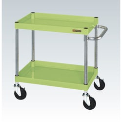 CSP-6062 [CSパールワゴン 中量タイプ/均等耐荷重150kg/ゴム車/H600mm/2段/移動式 W600×D400×H600mm]