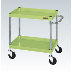 CSP-7562NU [CSパールワゴン 中量タイプ/均等耐荷重150kg/ナイロンウレタン車/H600mm/2段/移動式 W750×D500×H600mm]