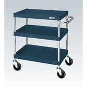 CSP-6073NUD [CSパールワゴン 中量タイプ/均等耐荷重150kg/ナイロンウレタン車/H740mm/3段/移動式 W600×D400×H740mm]