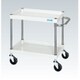CSP-6082NUW [CSパールワゴン 中量タイプ/均等耐荷重100kg/ナイロンウレタン車/H880mm/2段/移動式 W600×D400×H880mm]