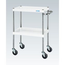 CSP-6082SEW [CSパールワゴン 中量タイプ/均等耐荷重100kg/サイレントエラストマー車/H880mm/2段/移動式 W600×D400×H880mm]
