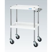 CSP-6082SEW [CSパールワゴン 中量タイプ/均等耐荷重100kg/サイレントエラストマー車/H880mm/2段/移動式 W600×D400×H880mm]