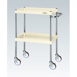 CSP-7582NUI [CSパールワゴン 中量タイプ/均等耐荷重100kg/ナイロンウレタン車/H880mm/2段/移動式 W750×D500×H880mm]