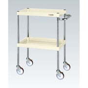 CSP-7582NUI [CSパールワゴン 中量タイプ/均等耐荷重100kg/ナイロンウレタン車/H880mm/2段/移動式 W750×D500×H880mm]