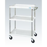 CSP-60113SEW [CSパールワゴン 中量タイプ/均等耐荷重150kg/サイレントエラストマー車/H1080mm/3段/移動式 W600×D400×H1080mm]
