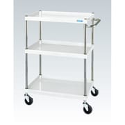 CSP-60123SEW [CSパールワゴン 中量タイプ/均等耐荷重150kg/サイレントエラストマー車/H1200mm/3段/移動式 W600×D400×H1200mm]