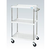 CSP-75123SEW [CSパールワゴン 中量タイプ/均等耐荷重150kg/サイレントエラストマー車/H1200mm/3段/移動式 W750×D500×H1200mm]