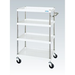 CSP-75124SEW [CSパールワゴン 中量タイプ/均等耐荷重150kg/サイレントエラストマー車/H1200mm/4段/移動式 W750×D500×H1200mm]