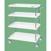 CSP-75154NUW [CSパールワゴン 中量タイプ/均等耐荷重150kg/ナイロンウレタン車/H1500mm/4段/移動式 W750×D500×H1500mm]