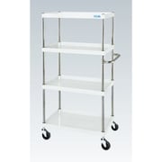 CSP-90154SEW [CSパールワゴン 中量タイプ/均等耐荷重150kg/サイレントエラストマー車/H1500mm/4段/移動式 W900×D600×H1500mm]