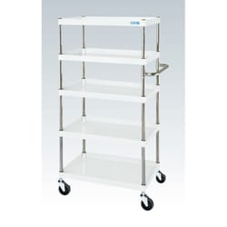 CSP-75155SEW [CSパールワゴン 中量タイプ/均等耐荷重150kg/サイレントエラストマー車/H1500mm/5段/移動式 W750×D500×H1500mm]