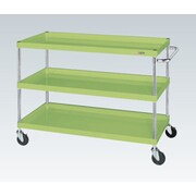 CSP-10113 [CSパールワゴン 中量タイプ/均等耐荷重150kg/ゴム車/H1080mm/3段/移動式 W1000×D650×H1080mm]