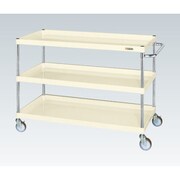 CSP-1083I [CSパールワゴン 中量タイプ/均等耐荷重150kg/ゴム車/H880mm/3段/移動式 W1000×D650×H880mm]