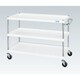 CSP-12113NUW [CSパールワゴン 中量タイプ/均等耐荷重150kg/ナイロンウレタン車/H1080mm/3段/移動式 W1200×D600×H1080mm]