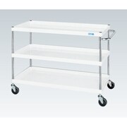 CSP-1283SEW [CSパールワゴン 中量タイプ/均等耐荷重150kg/サイレントエラストマー車/H880mm/3段/移動式 W1200×D600×H880mm]