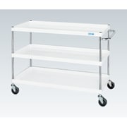 CSP-12113SEW [CSパールワゴン 中量タイプ/均等耐荷重150kg/サイレントエラストマー車/H1080mm/3段/移動式 W1200×D600×H1080mm]