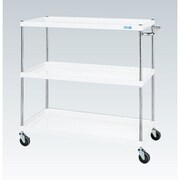 CSP-12123SEW [CSパールワゴン 中量タイプ/均等耐荷重150kg/サイレントエラストマー車/H1200mm/3段/移動式 W1200×D600×H1200mm]