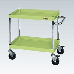 CSP-6062DSE [CSパールワゴン 中量タイプ/均等耐荷重150kg/サイレントエラストマー車/H606mm/2段/移動式 W600×D400×H606mm]
