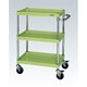 CSP-6083DSE [CSパールワゴン 中量タイプ/均等耐荷重150kg/サイレントエラストマー車/H886mm/3段/移動式 W600×D400×H886mm]