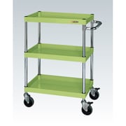 CSP-9073DSE [CSパールワゴン 中量タイプ/均等耐荷重150kg/サイレントエラストマー車/H746mm/3段/移動式 W900×D600×H746mm]